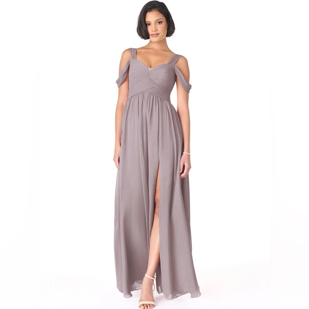 NWT Azazie Lianne size 4 dusk bridesmaid dress wedding prom sweetheart formal